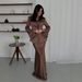 Autumn/Winter Women's Slim Fit Solid Color Fashion Set with European And American Casual Design Satin Long Skirt And Suit Jacket_ecoleips.com
