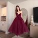 Women's Sexy Halter Backless Deep V Neck Dress European American Style Full Skirt Independent Website_ecoleips.com