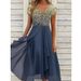 Summer New Urban Casual Fashion Women's Chiffon Stitching Dress Casual Women's Clothing Spring Autumn Dresses For Women_ecoleips.com