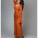 Women's Clothing Pleated Fashion Advanced Printed Chiffon Women's Long Dress_ecoleips.com