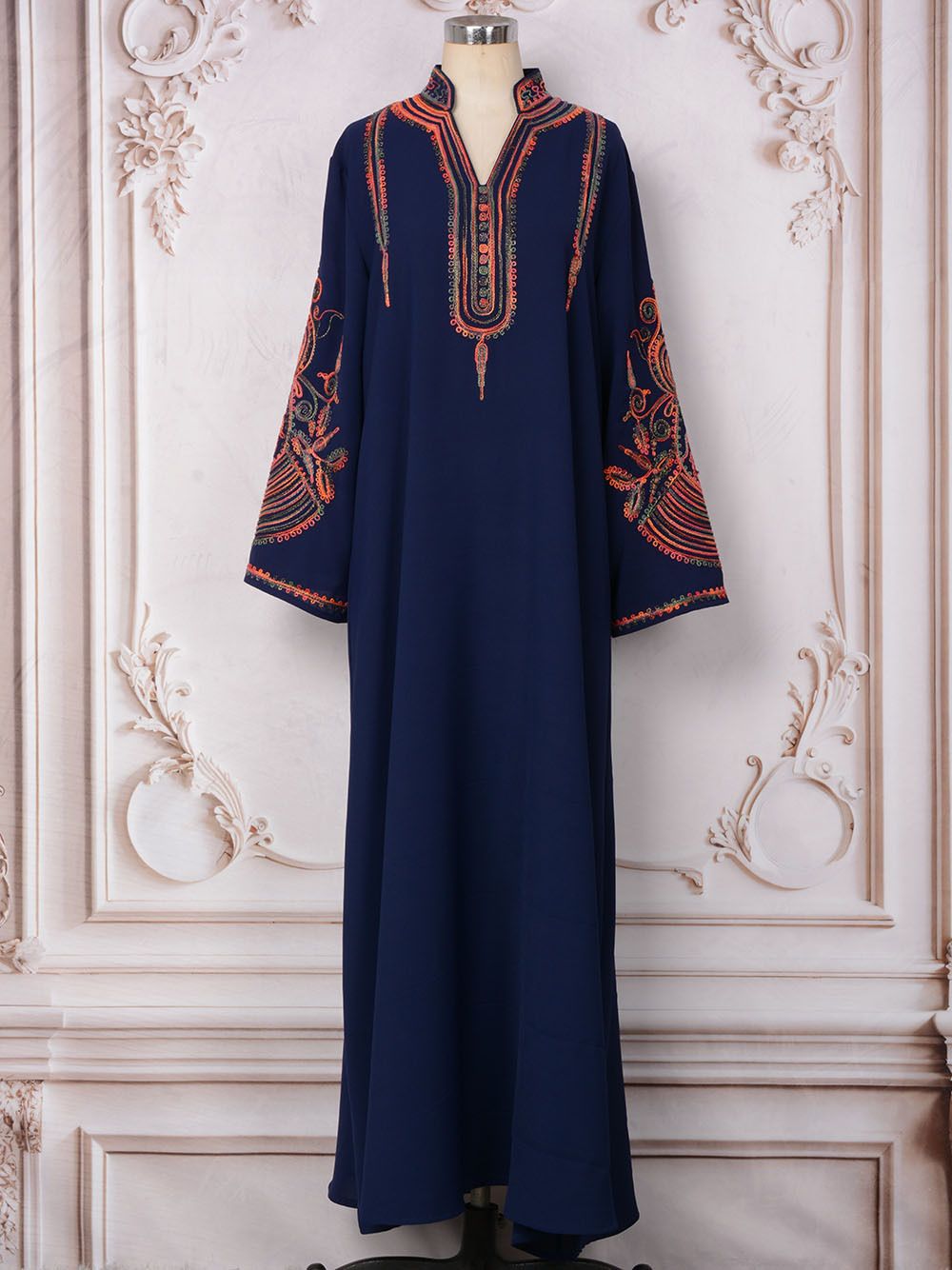 Women's Clothing Middle East Dubai Summer New Women's Wear Dubai Travel Party Dinner Dress Fashion Long Sleeve Dress_ecoleips.com