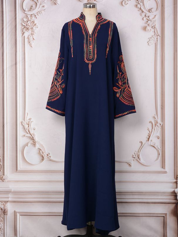Women's Clothing Middle East Dubai Summer New Women's Wear Dubai Travel Party Dinner Dress Fashion Long Sleeve Dress_ecoleips.com