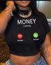 New Cross Border Belly Button T Shirt With Print Short Sleeves_ecoleips.com