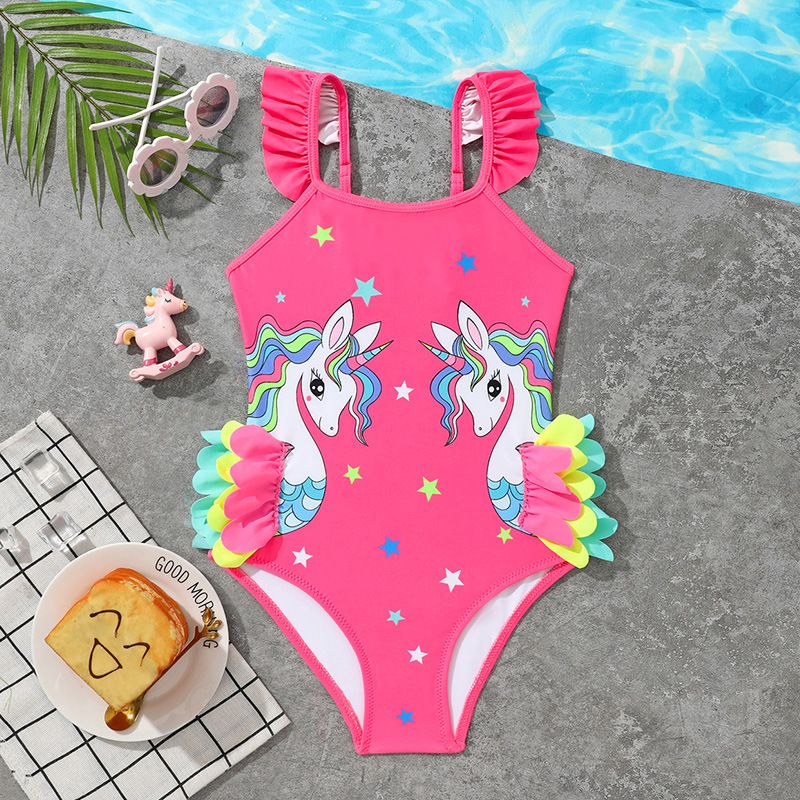 Verve 2025 New Girls' One-Piece Baby Strap Toddler Swimwear Children's Bikini Swimsuit_ecoleips.com