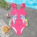 Verve 2025 New Girls' One-Piece Baby Strap Toddler Swimwear Children's Bikini Swimsuit_ecoleips.com
