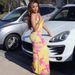 Sexy Fashion Printed Suspender V Neck Backless Slimming Bodycon Dress Casual Summer Party Beach Vacation Women Slip Dress_ecoleips.com