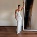 Summer New Style Women's Sexy Strapless Rhinestone High Waist Slim Fit Strappy Solid Color Dress Hot Girl Fashionable_ecoleips.com
