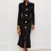 Women's Clothing Butterfly Design Lady Dress Light Luxury Style Half High Collar Waist Slit Dress_ecoleips.com