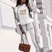 Women's Casual Trendy Letter Print Two Piece Set Early Autumn Wear Versatile_ecoleips.com