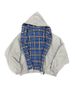 2025 Autumn Winter New Fashion Hooded Zipper Plaid Patchwork Reversible Sweatshirt For Men_ecoleips.com