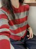 100% Pure Wool Cardigan For Women, Color Block Striped, 2026 Autumn Winter New European High-end Soft Knitted Sweer_ecoleips.com