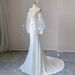 Vintage Lace Light Wedding 2026 New French Style High-Grade Satin Mermaid Gown Elegant Bridal Reception Dress_ecoleips.com