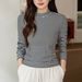 2025 #Selection Of Good Products # Pure Cotton T-Shirt Women's Long Sleeved Western-Style Striped Base Shirt 2025 Autumn And_ecoleips.com