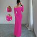 2025 Foreign Trade European And American Women's Clothing Cross Backless Sexy Off-Shoulder Elegant Long Dress_ecoleips.com