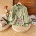 Retro Three-Quarter Sleeve, Artistic Summer, Ethnic Style, Cotton And Linen, Exquisite Chinese Embroidery, Slanted Lapel_ecoleips.com