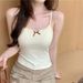 1pcs Women Knitted Crop Tops Solid Laces Sling Tops Knitwear Tank Top Girls Sexy Slim Camisole Sweet Short Vest With Padded Cups_ecoleips.com