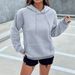 Women's Clothing Oversized Pocket Sleeve T-Shirt - Women's Long Sleeve Casual Top (S-XXXL, Black/White/Grey)_ecoleips.com