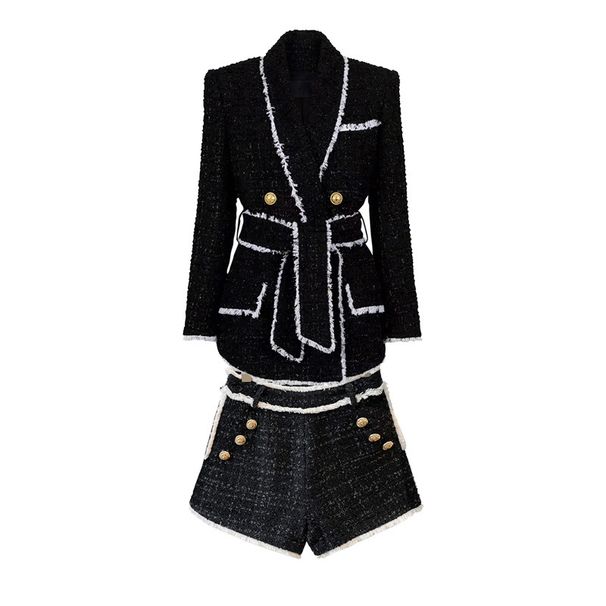 Women's Clothing tweed waist slimming foreign trade supply women's suit shorts suit in stock_ecoleips.com