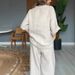 Summer Outfit Set – Linen-Blend Top & Wide-Leg Pants For Women_ecoleips.com