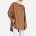 Women's Clothing Lapel Loose All-Match Top Satin Solid Color Long Sleeve Shirt_ecoleips.com