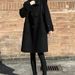 Autumn And Winter Black Medium And Long Navy Collar Woolen Coat For Women, Loose Large Size Hepburn Wind Horn Buckle Woolen Coat For Women_ecoleips.com