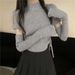 girl Red Christmas Sweater For Women In Their Zodiac Year, Autumn And Winter Design Sense, Drawstring Base Knitted Top With_ecoleips.com