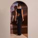 Summer Women's Sleeveless Slim Fit Long Dress American Style Sexy Hollow Gown With Slit Casual English Style Dress_ecoleips.com