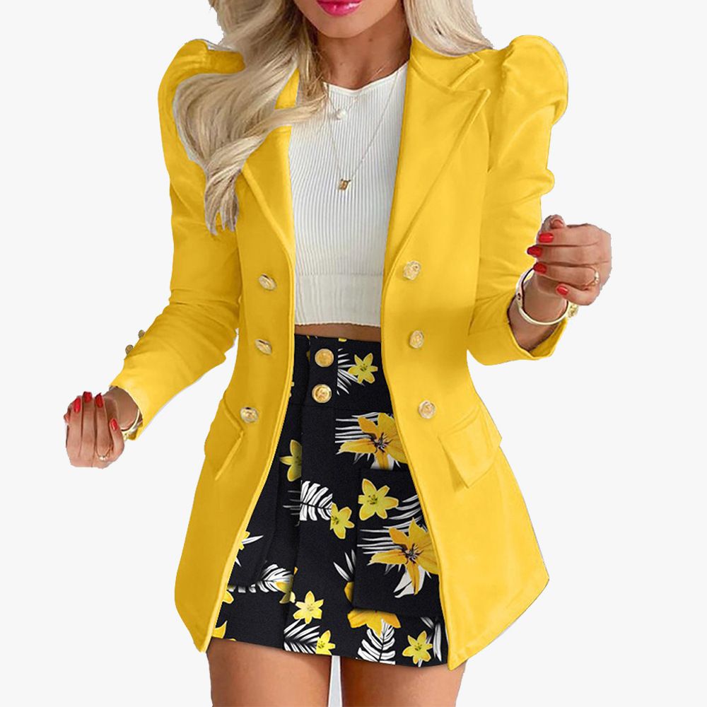 new women's clothing printing elegant temperament commuting slim suit suit_ecoleips.com