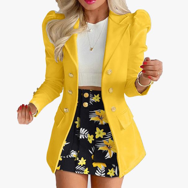 new women's clothing printing elegant temperament commuting slim suit suit_ecoleips.com