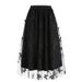 Women's Mesh Butterfly Embroidered Midi Skirt Best Selling Garment European And American Cross Border Trade Clothing_ecoleips.com