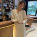 Autumn New Korean Fashion Long Sleeve Knitted Sweater Maternity Dress_ecoleips.com