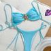 Sexy Solid Color Bikini Two Piece Set - Cross Border E Commerce Exclusive European And American Style Women's Swimwear_ecoleips.com