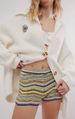Women's Slim Fit Color Block Shorts Summer Casual Sporty Rainbow Striped Hot Pants European And American Style Dopamine Inducing_ecoleips.com
