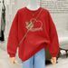 Factory Wholesale New Dopamine Outfit High-end Design Autumn Winter Top Fleece Lined Thickened Sweatshirt For Women_ecoleips.com