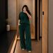 TW892 Women's Summer Casual Set Loose Trendy Solid Color Daily Commute Comfortable Short Sleeve Top And Pants_ecoleips.com