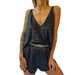 2025 Heavy-Duty Sequin V-Neck Camisole Sexy Fashion Versatile Tank Pure Desire Women's Inner Layer Top_ecoleips.com