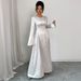 Elegant High-Waisted Maxi Dress For Women Long Sleeved Autumn/Winter Fashion_ecoleips.com