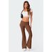 Women's Clothing Women's Slim Fit Low Waist Flared Pants Solid Color Comfortable Fashion European American Style_ecoleips.com