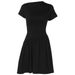 Women's Clothing 2025 Winter New Fashion Slim-Fit Back-Tie Pleated Solid Color Short-Sleeve Dress Wholesale_ecoleips.com
