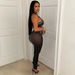 Women's Clothing Sexy Mesh Hot Diamond See Through Jumpsuit Sleeveless Nightclub Women's Clothing_ecoleips.com