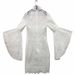 Women's Clothing Lace Embroidery Trumpet Sleeve Dress Slim Banquet Evening Dress_ecoleips.com