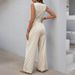 Summer Casual Lace Up Jumpsuit For Cross Border Trade, Europe And America Sleeveless V Neck Striped Jumpsuit For Women_ecoleips.com