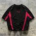 Women's Stylish Printed Pullover T-Shirt Comfortable Loose Short-Sleeved round Neck Color Blocking Casual Black Red Design_ecoleips.com
