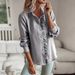 New 2026 Cross-border European American In-stock Women's Autumn Shirt Cardigan With Ruffled Long And Puff Sleeves_ecoleips.com