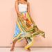 2025 Spring/Summer New Women's Long Printed Asymmetrical Hem Fashionable Elegant Waist-Cinching A-Line Skirt_ecoleips.com