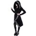 Gothic Moon Print Longline Hooded Cardigan – Punk Streetwear Oversized Sweater For Women (Fall Collection)_ecoleips.com