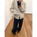 Yifu Loose Slimming Fleece-Lined Jeans For Women 2025 Winter New Daisy Embroidered Straight Pants 5715_ecoleips.com