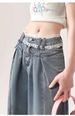 Retro Cartoon Print & Checkered Patchwork Short-Sleeve Top + Lace Trim Jeans Set – Vintage-Inspired Casual Outfit_ecoleips.com