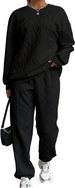Casual Two Piece Sets Womens Sweatshirt Outifits Streetwear Autumn Winter New Long Sleeved Round Neck Hoodie And Y2k Pants Suit_ecoleips.com