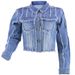 Women’s Clothing new autumn style temperament women's cotton long sleeved lapel slim fit ladies denim jacket_ecoleips.com